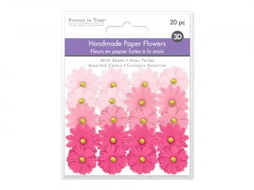 Pink Medley Paper Flowers, 20 pieces